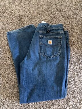Carhartt Men’s Dark Blue Straight-Leg Jeans